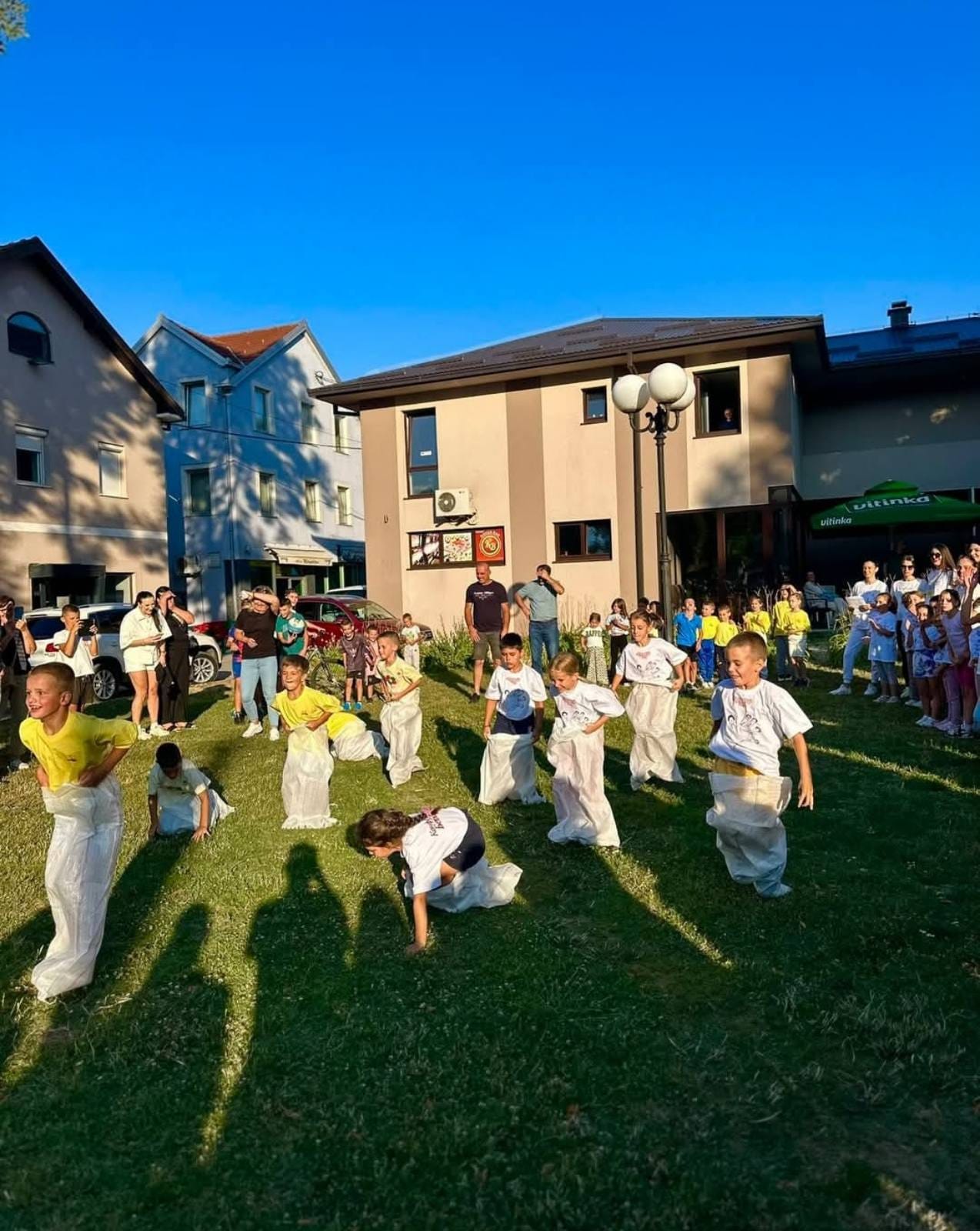 Little Olympics sack race Nevesinjska olimpijada
